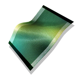 A connective fiber for electronics, made from an advanced synthetic polymer and capable of serving as a conduit for power and data.