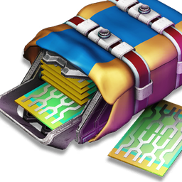 A densely layered package of superconducting fibers.