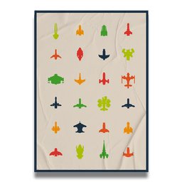 An exclusive piece of self-adhesive, crease-proof wall art.