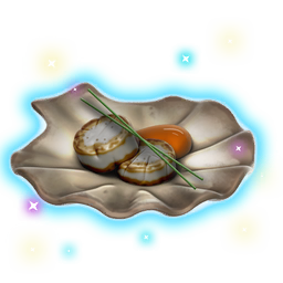 A small morsel of seafood, created in the <span class="typeTECHNOLOGY">Nutrient Processor</span>. Food such as this can be <span class="typeSTELLAR">highly valuable</span>.