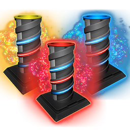 A three-variety pack of luxury fireworks. These stunning pyrotechnics render the likeness of an Atlas Interface, in bursts of <span class="typeTECHNOLOGY">indium</span>, <span class="typeCOMMODITY">gold</span> and <span class="typeFUEL">cadmium</span>. Ignite to create glittering displays in the sky.