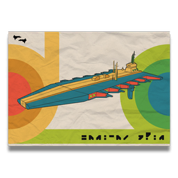 An exclusive piece of self-adhesive, crease-proof wall art.