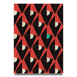 An exclusive piece of self-adhesive, crease-proof wall art.