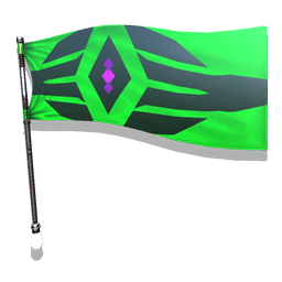 A contrasting green and purple design, this flag was inspired by those searching for verdant galaxies.