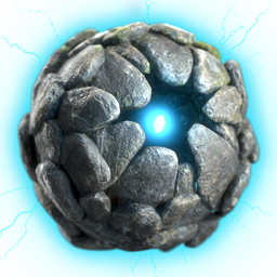 An eye of living stone: waiting, watching. A relic left by a slumbering guardian, keeping sentry over ancient creature burial grounds.