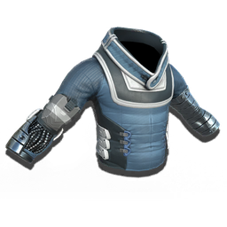 Reinforced yet stylish, this Exosuit chest armor provides excellent abdominal protection without compromising on looks.