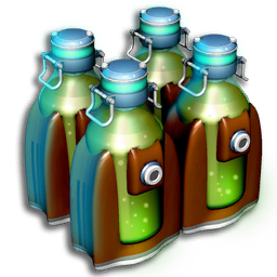 Several bottles of optical solvent.