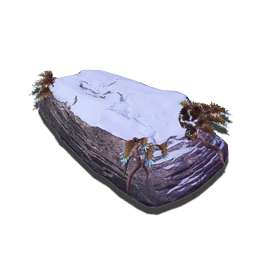 A snow-filled stone trough. This is the perfect home for the small, tough plants that grow on ice-bound worlds.