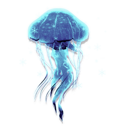 An impossibly delicate jellyfish. Its tentacles are as fine as strands of hair, its entire being glassy, dancing on the edge of what is possible.