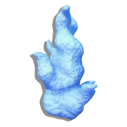 The timber of this ancient tree has mineralized and frozen, forming a superhard, ice-bound sculpture.